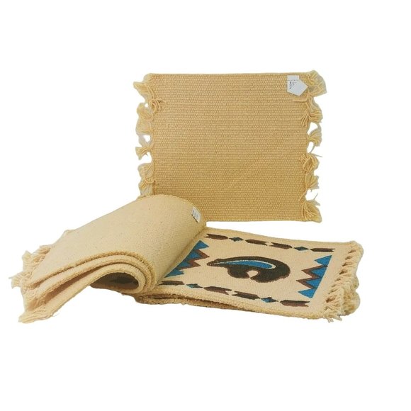 Cloth Coasters El Paso Saddleblanket Co Texas India 7"x6" - Picture 3 of 6